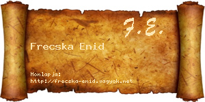 Frecska Enid névjegykártya